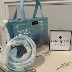 NWOT Authentic Kate Spade Sequin Tote Bag W Dust Bag